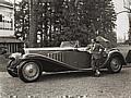 The mighty Type 41 Royale with Jean Bugatti posing in 1932.